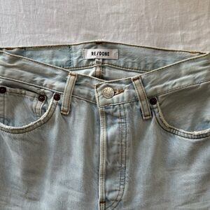 Re/Done light wash blue jeans